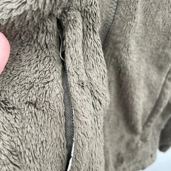 The North Face womans brown fuzzy gorpcore outdoor activewear jacket Medium - Picture 8 of 10